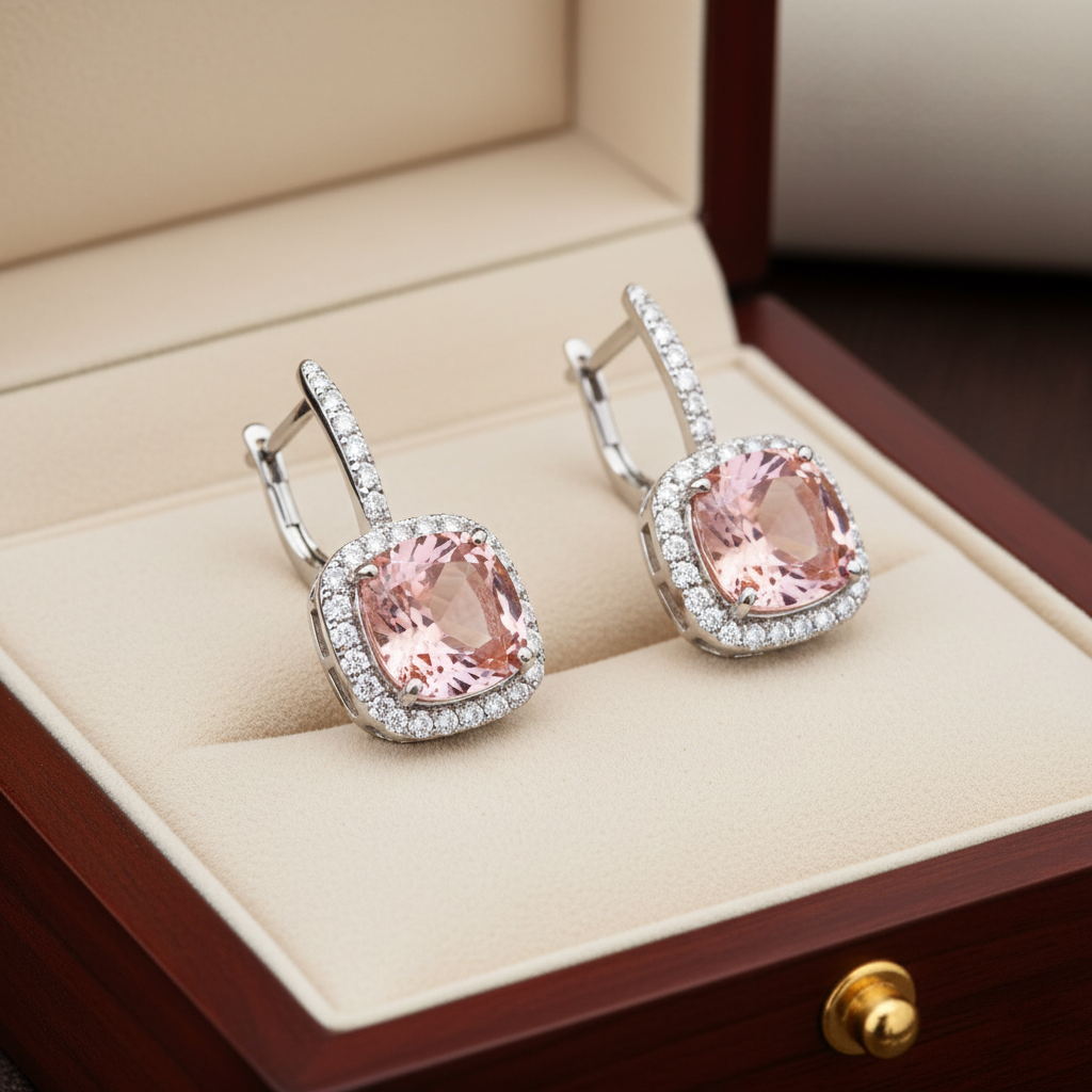 Padparadscha Sapphire Earrings
